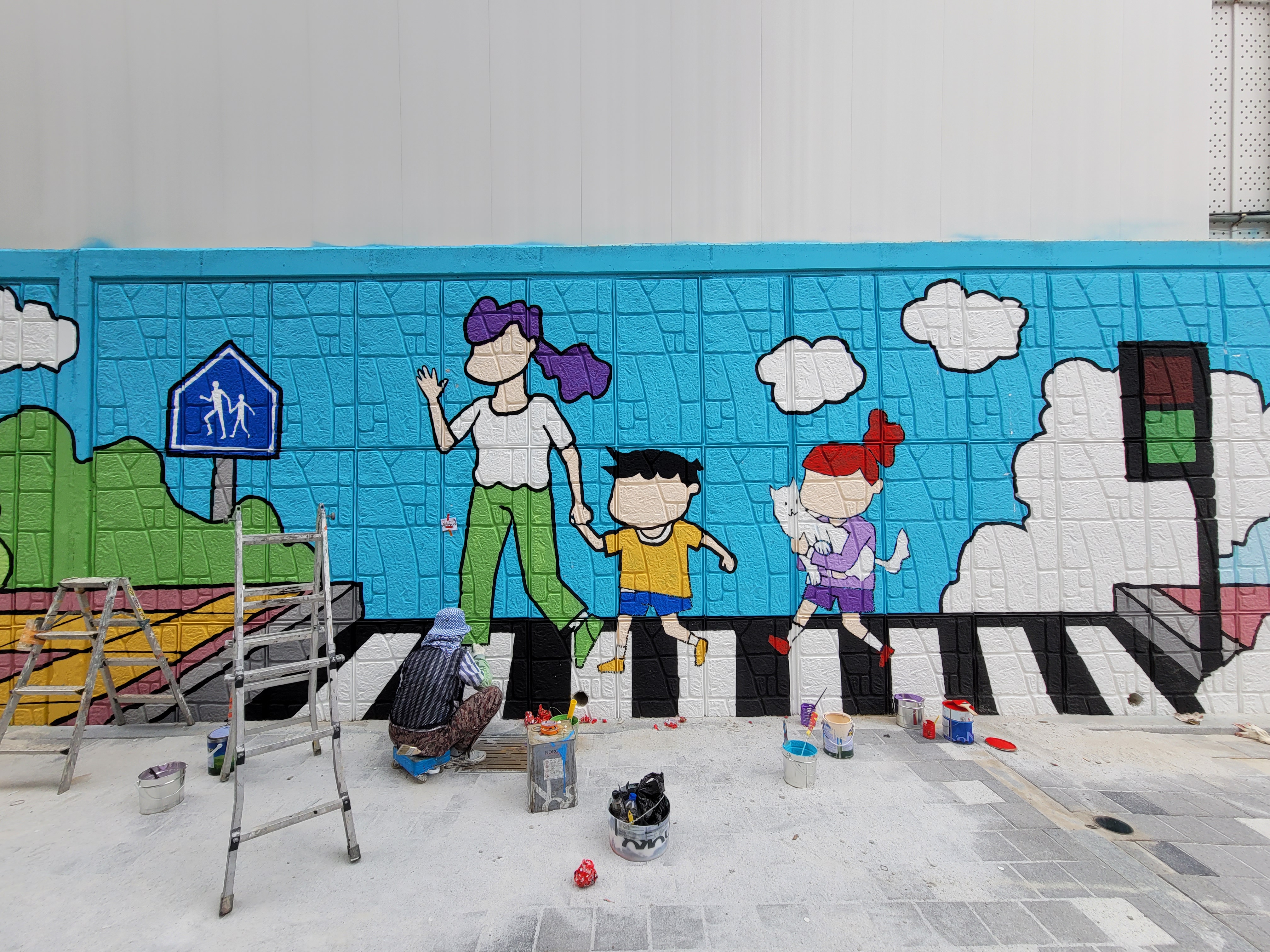 인천아라꿈유치원 — 유치원 벽화 및 놀이 인터페이트스