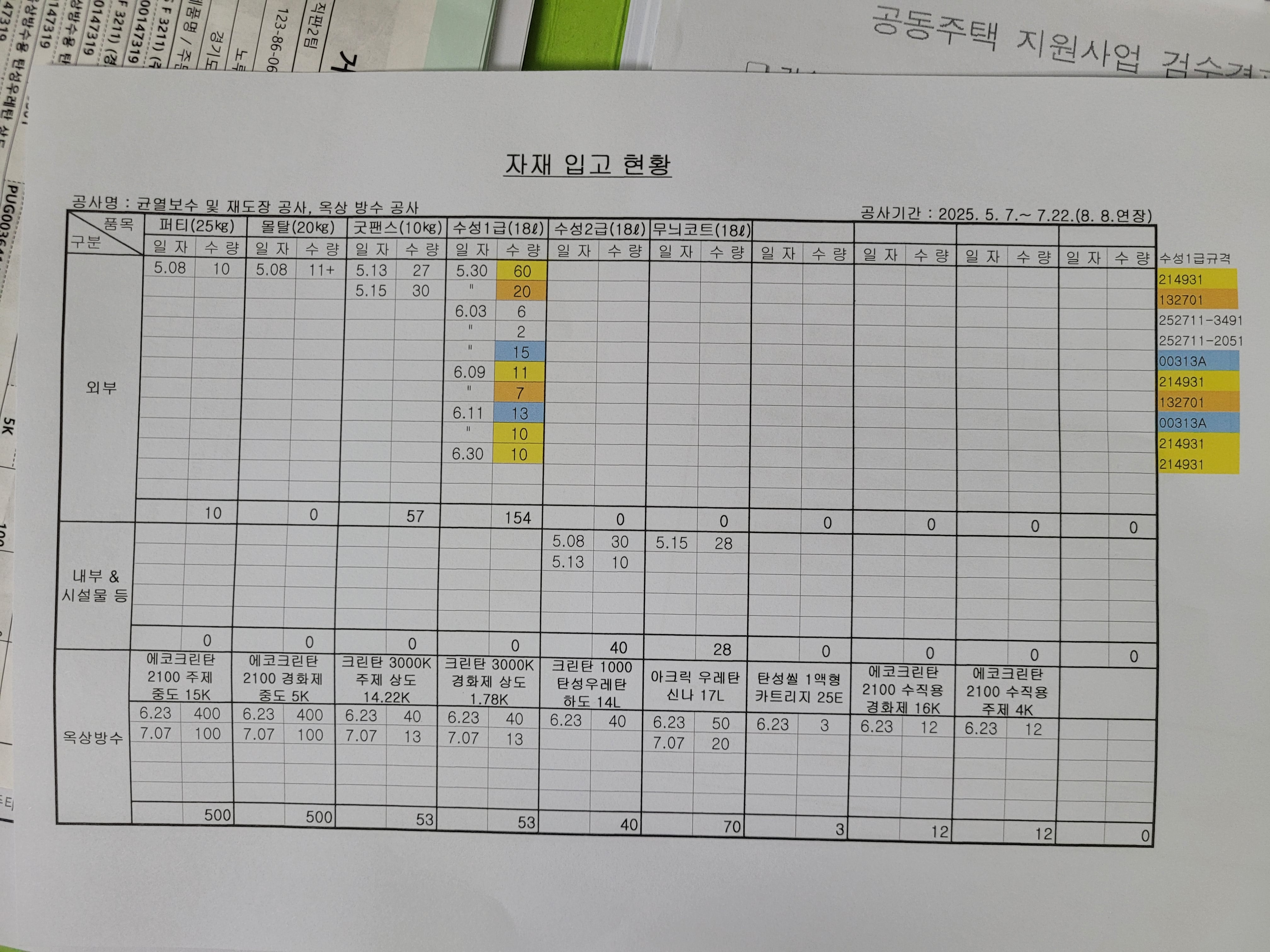 중계 청암3단지 아파트 — 아파트 도장