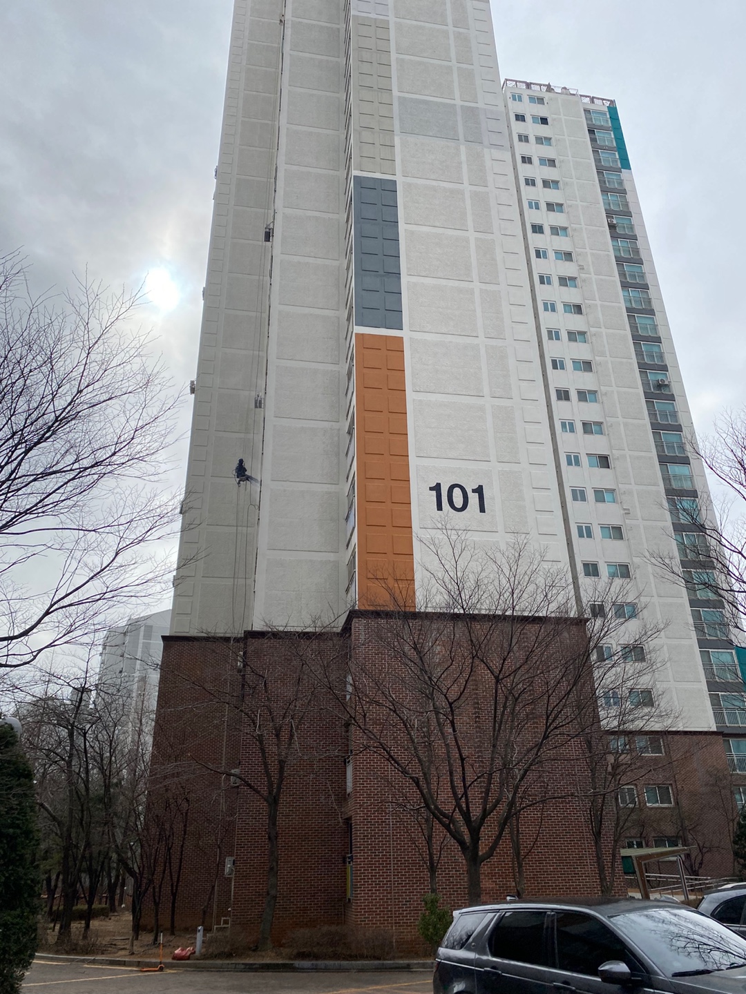 논현파크포레아파트 — 아파트 외벽