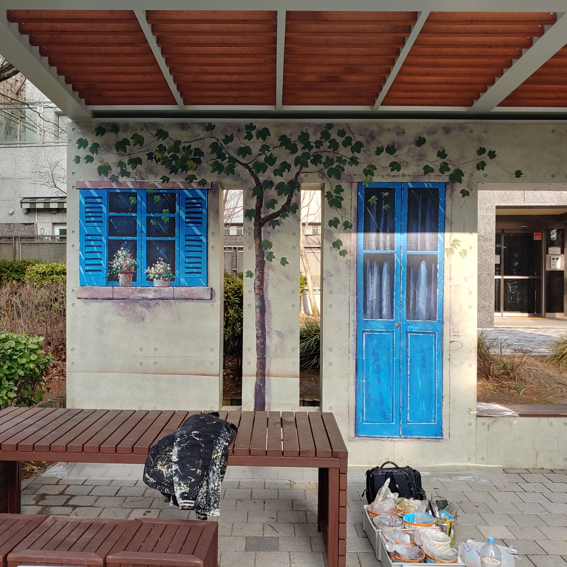 마포레미안4차 아파트 — 단지 내 벽화 및 공간 확장성