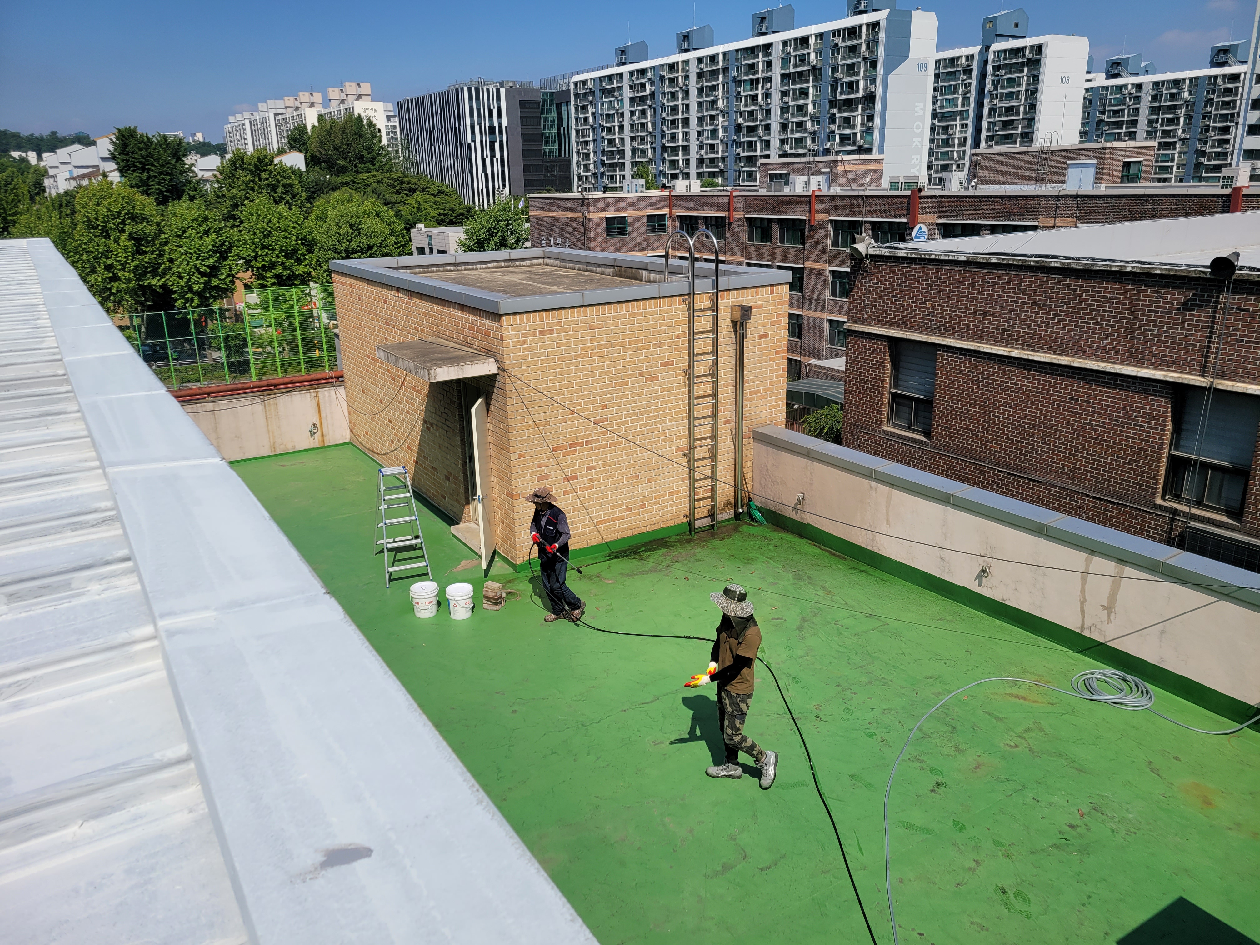 대왕중학교 — 옥상 방수