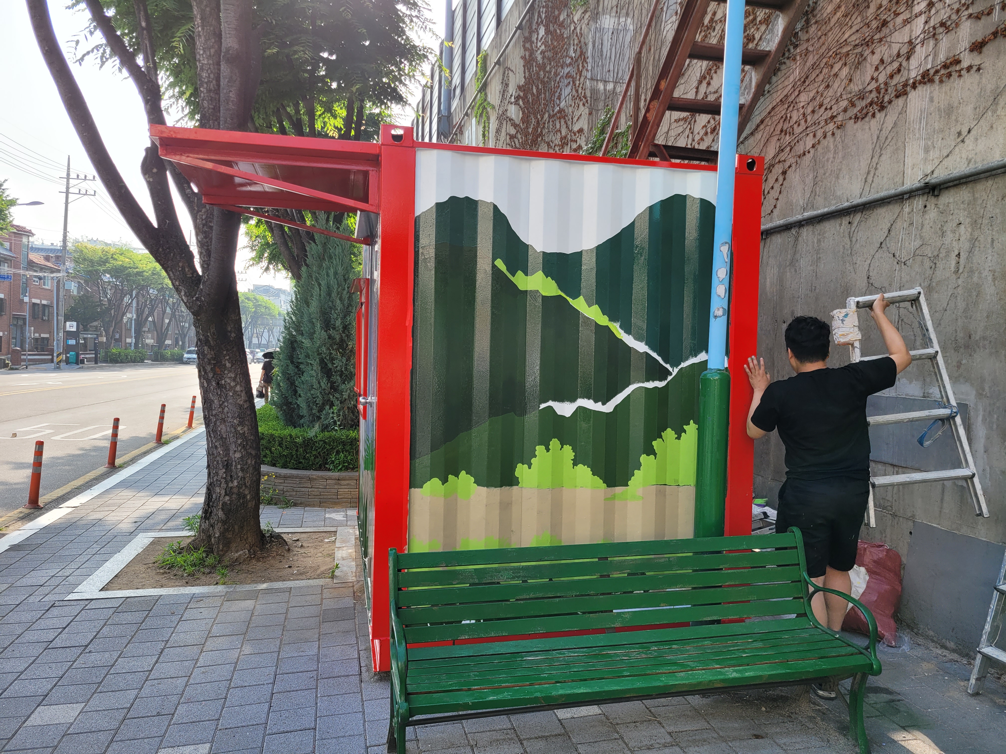 부천우체국 — 우체국 컨테이너 벽화