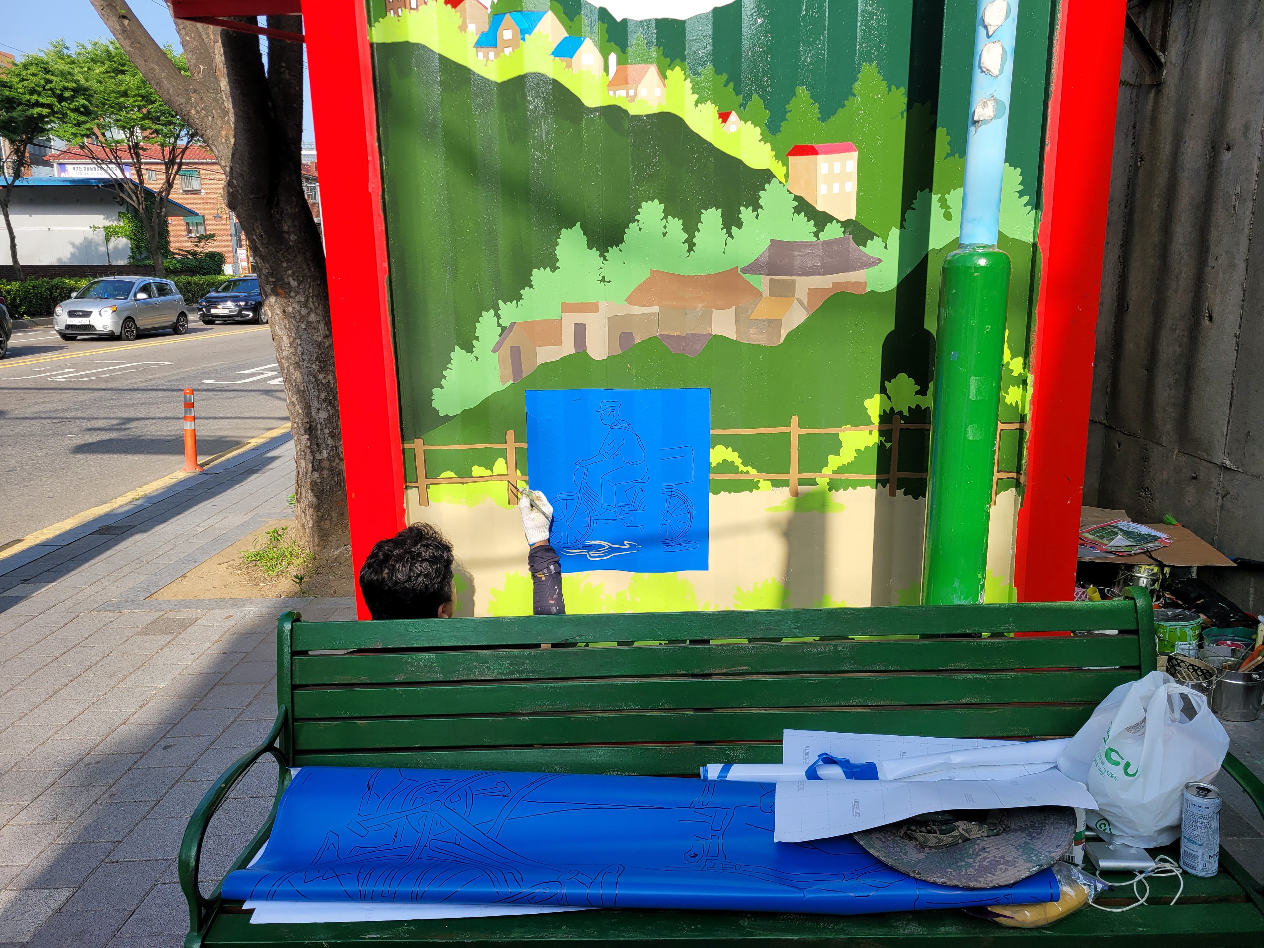 부천우체국 — 우체국 컨테이너 벽화