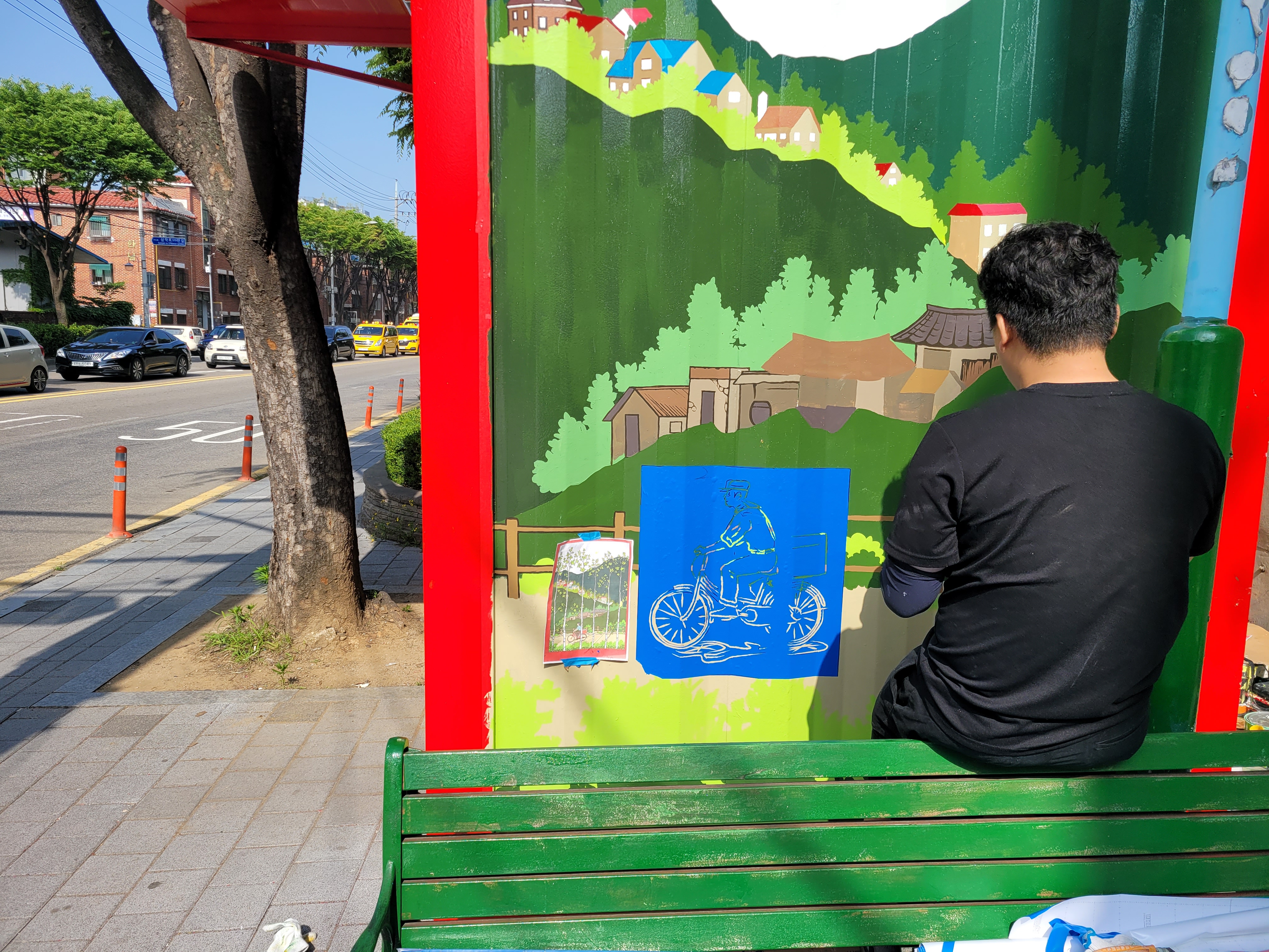 부천우체국 — 우체국 컨테이너 벽화