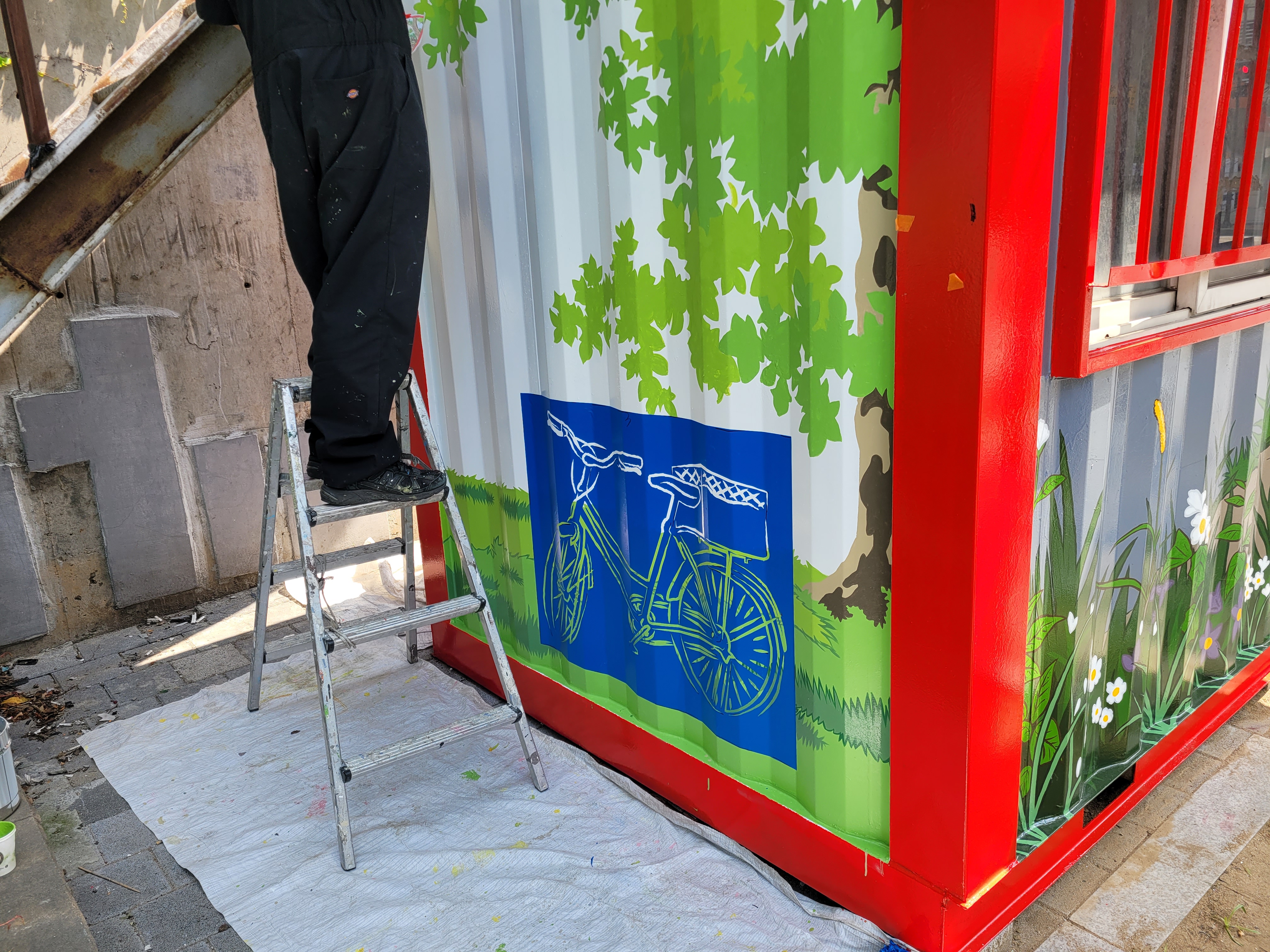 부천우체국 — 우체국 컨테이너 벽화